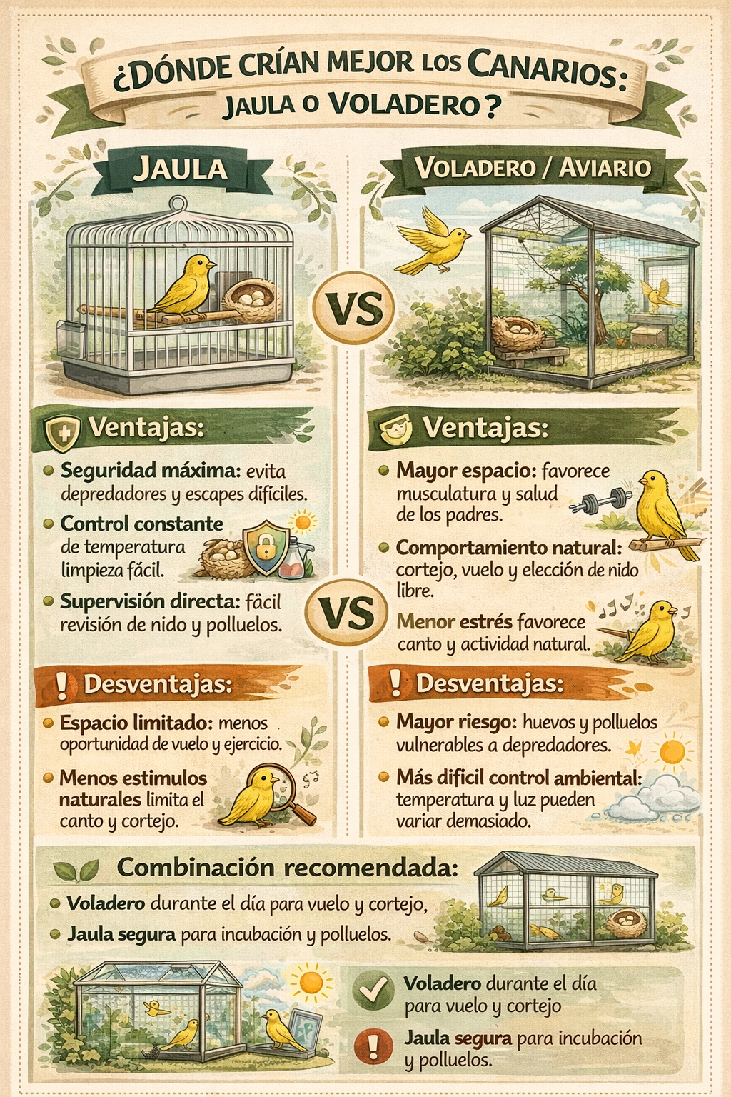 Cría de canarios