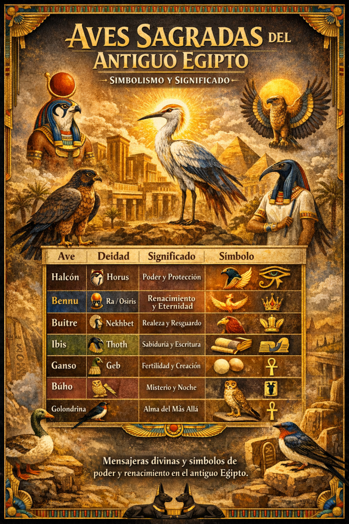 Aves sagradas del antiguo Egipto