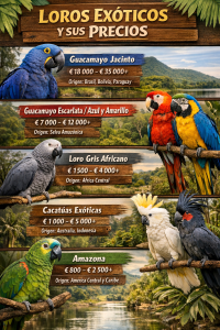 Loros exóticos y sus precios