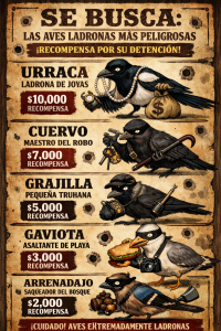 Las aves ladronas Mas Peligrosas