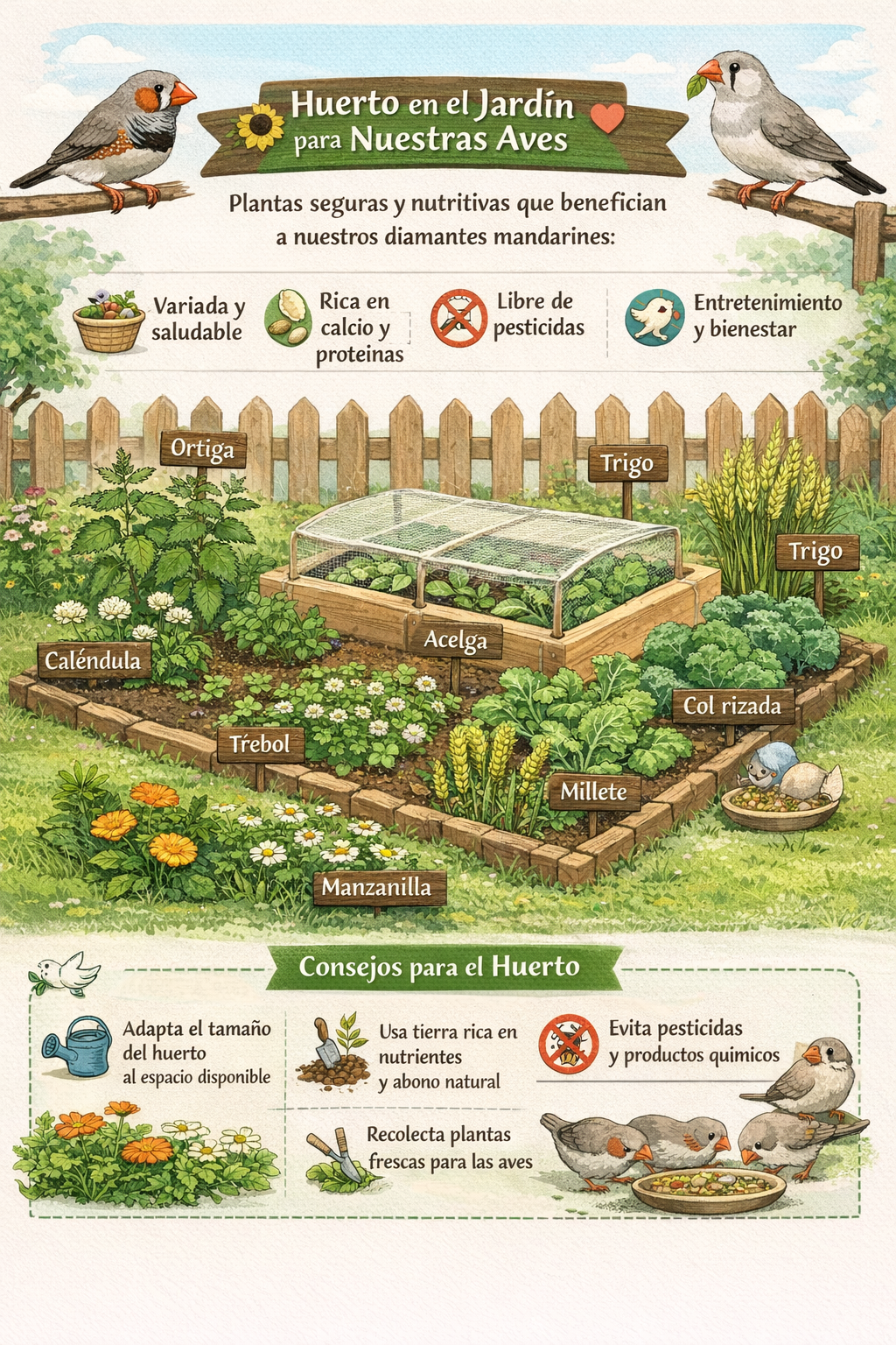 Huerto para tus aves