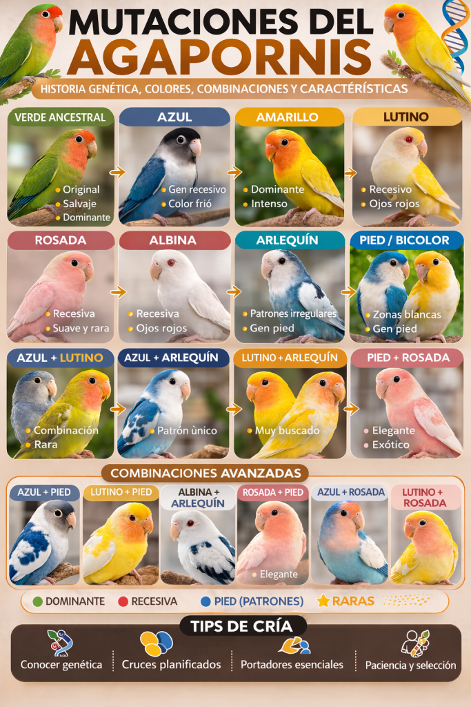Mutaciones del Agapornis