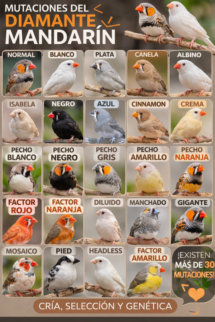 Mutaciones de los Diamantes Mandarines